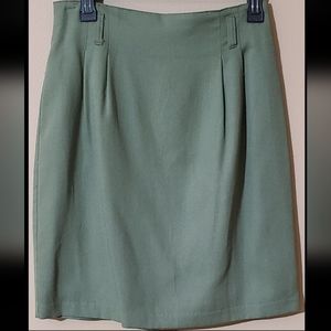 Vintage Army Green Pencil Skirt Best American Clothing Co Size 11/12 Fits Like 8